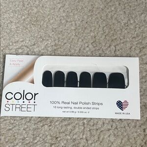 Color Street Midnight in Manhattan Black Nail Strips